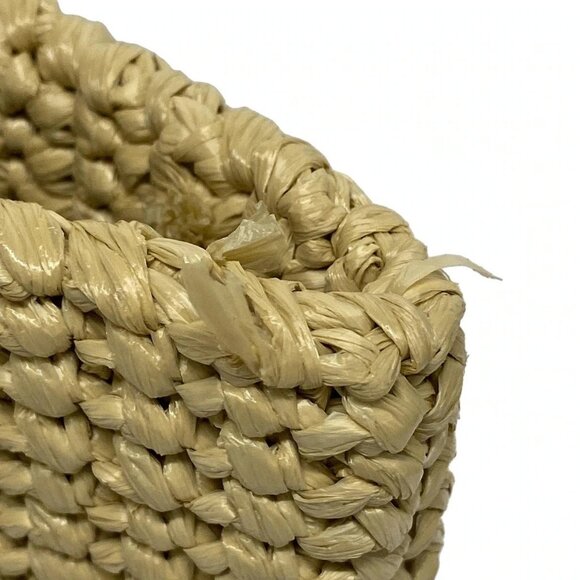 Auth PRADA Small crochet tote bag - Beige Black Raffia Tote Bag - Picture 10 of 16